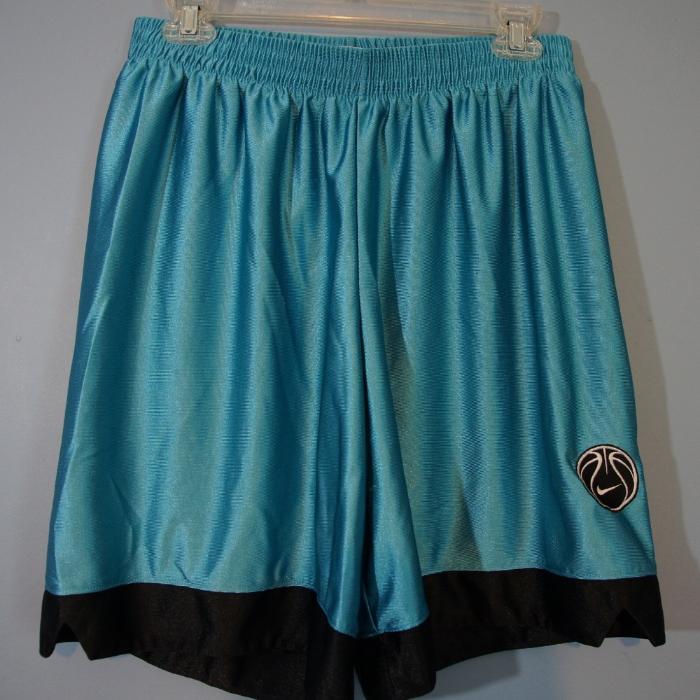 VTG 90's NIKE Basketball Shorts Aqua Made in USA